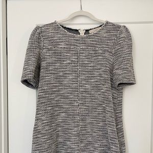 Loft Tweed Look Dress Black and White with Pockets sz S